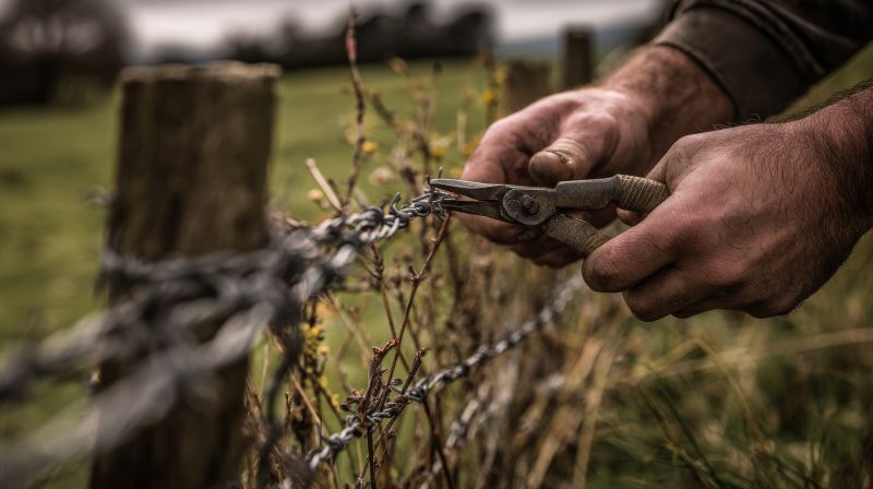 Woven Wire Fence Repair detail